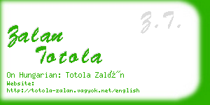 zalan totola business card